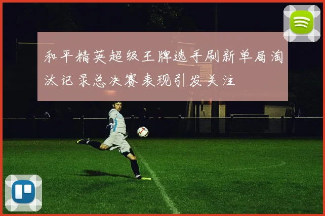 和平精英超级王牌选手刷新单局淘汰记录总决赛表现引发关注